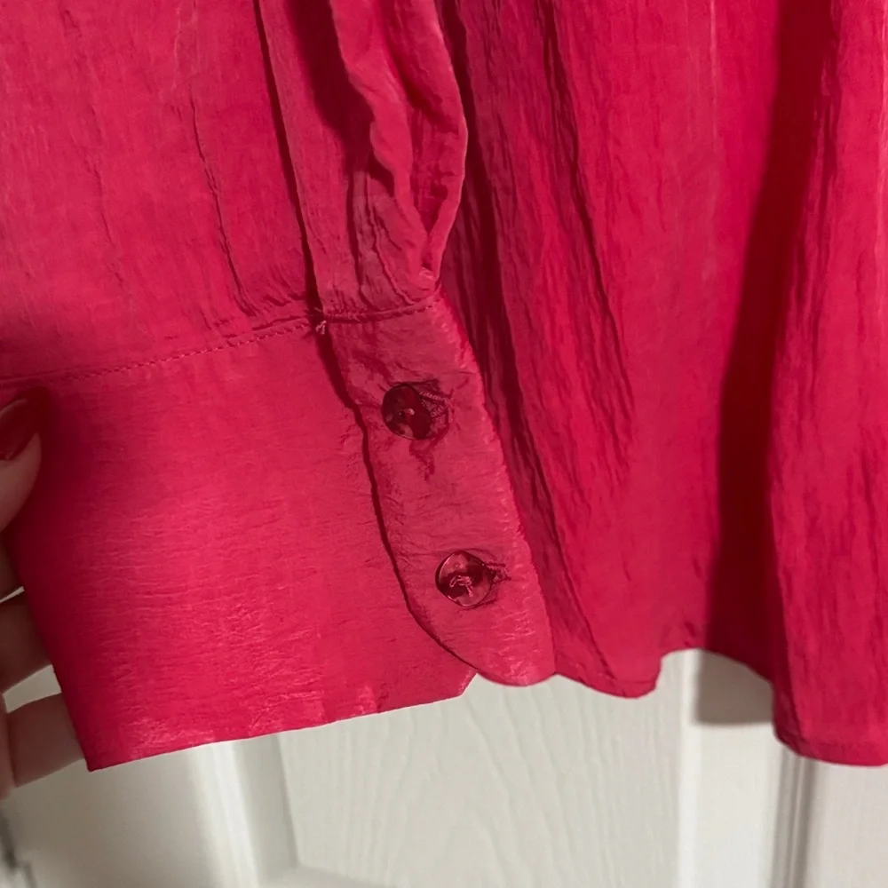 Zara Fuchsia Long Sleeve Shirt - Picture 2 of 4